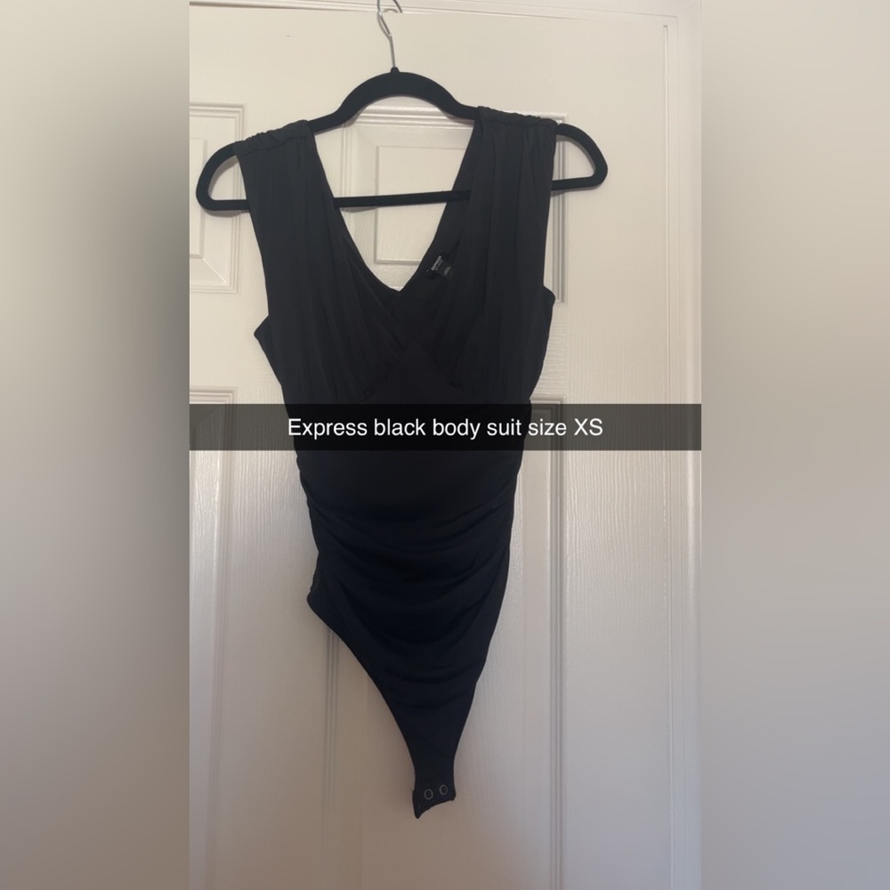 Express Black  bodycontour Bodysuit XS